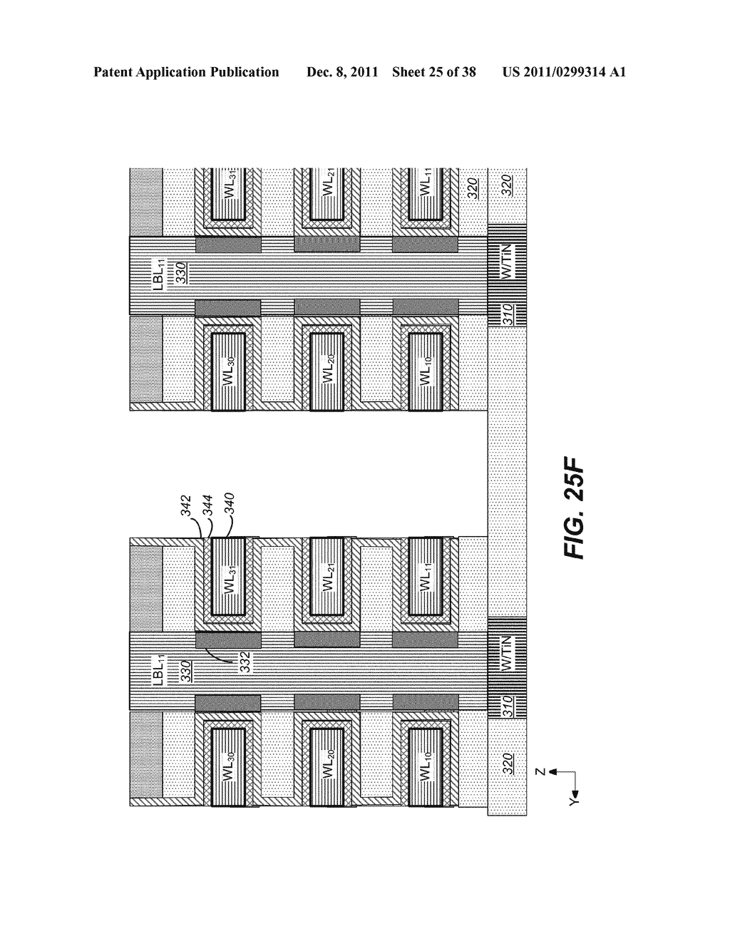 Non-Volatile Memory Having 3d Array of Read/Write Elements with Efficient      Decoding of Vertical Bit Lines and Word Lines - diagram, schematic, and image 26