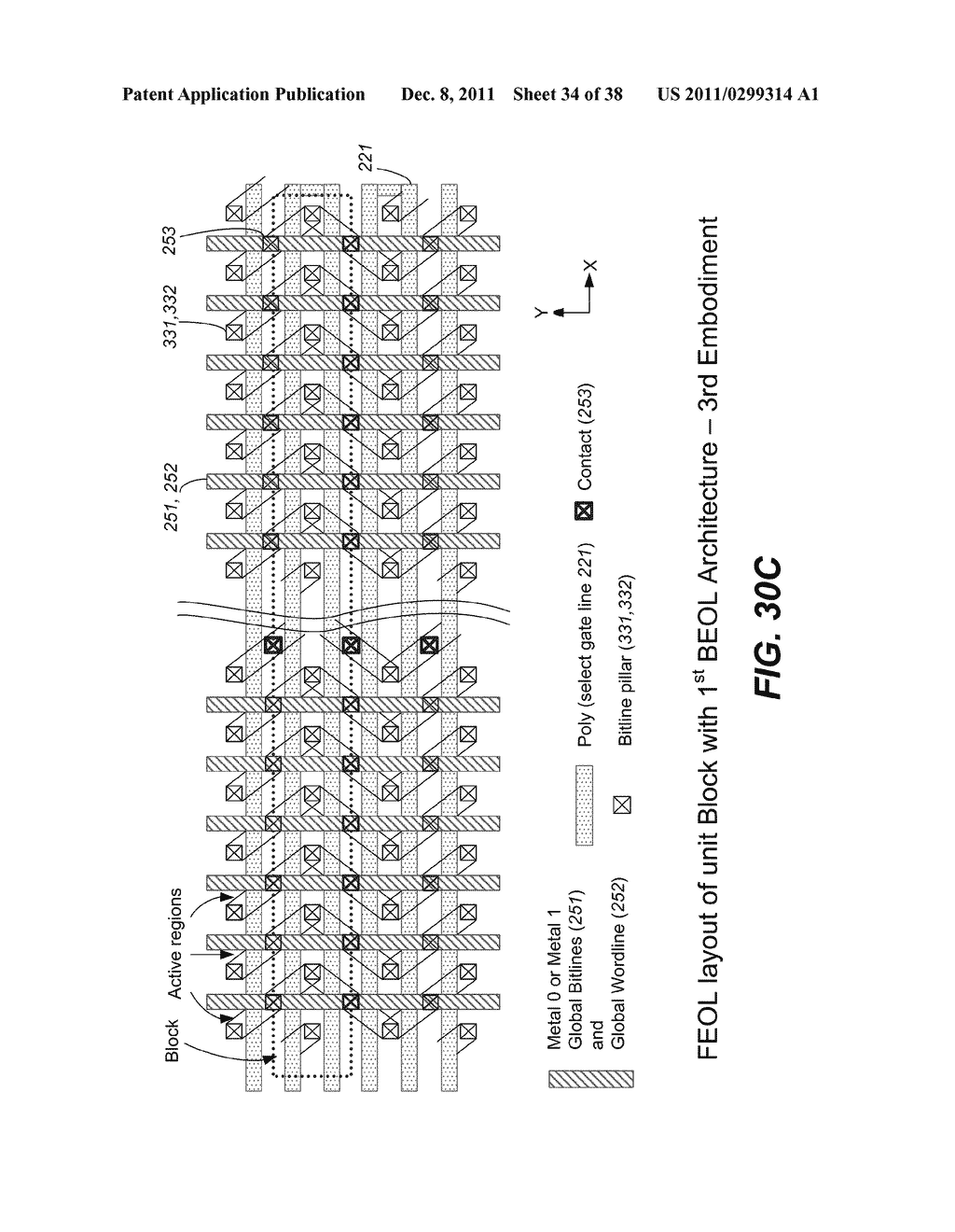 Non-Volatile Memory Having 3d Array of Read/Write Elements with Efficient      Decoding of Vertical Bit Lines and Word Lines - diagram, schematic, and image 35