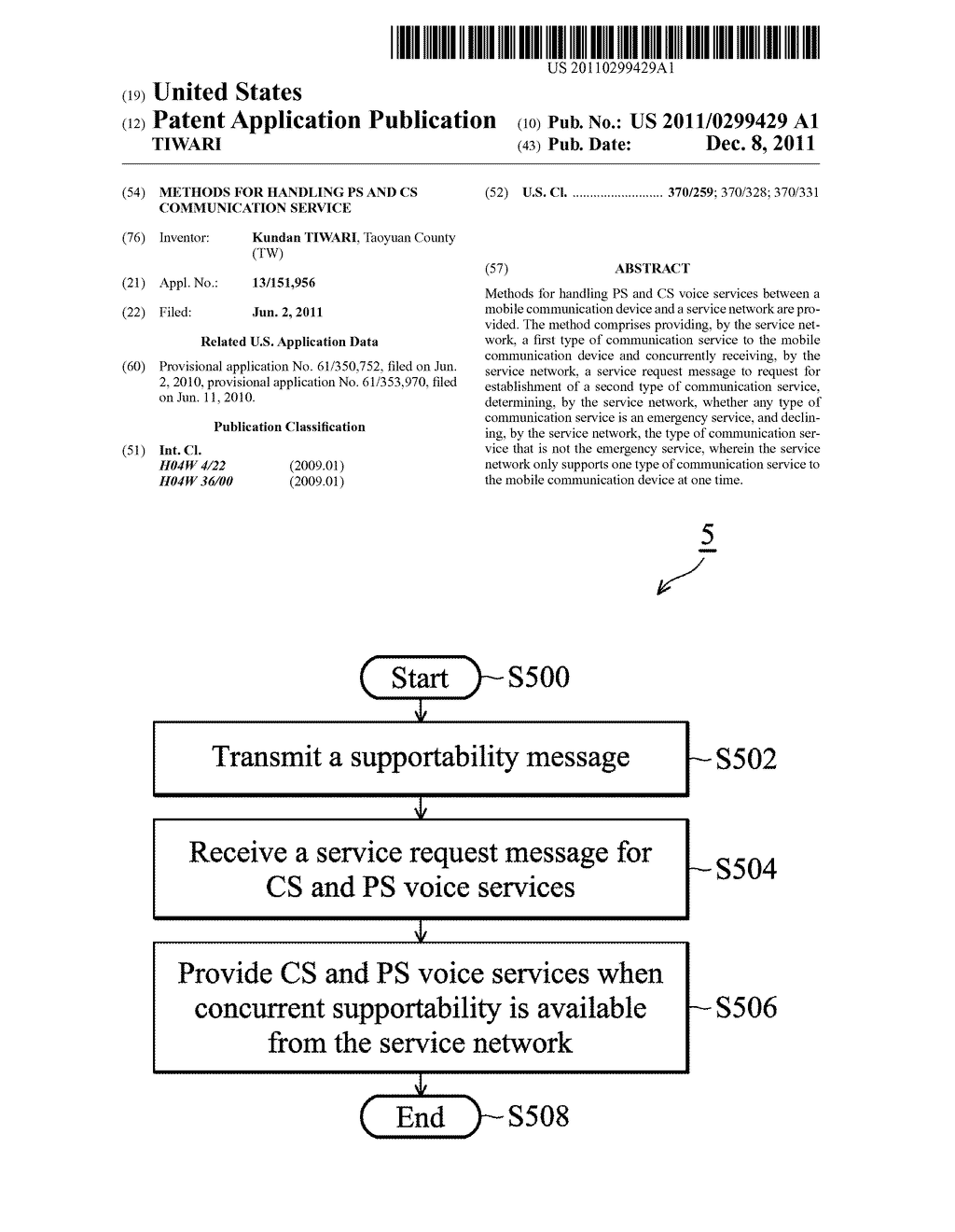 METHODS FOR HANDLING PS AND CS COMMUNICATION SERVICE - diagram, schematic, and image 01