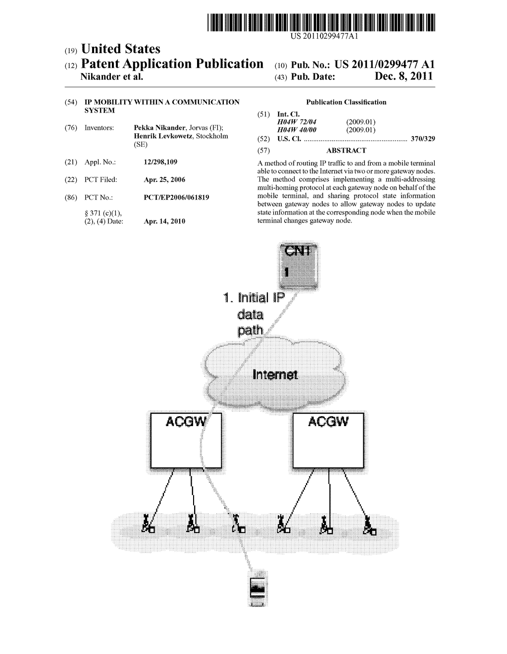 IP Mobility Within a Communication System - diagram, schematic, and image 01