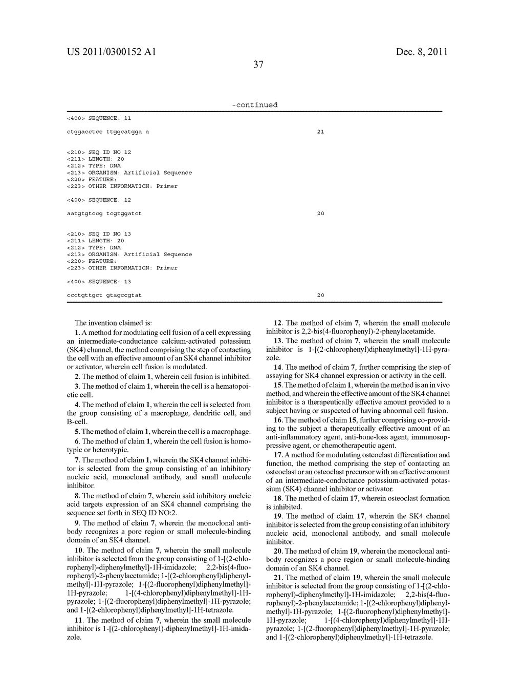 COMPOSITIONS AND METHODS FOR MODULATING CELL-CELL FUSION VIA     INTERMEDIATE-CONDUCTANCE CALCIUM-ACTIVATED POTASSIUM CHANNELS - diagram, schematic, and image 54