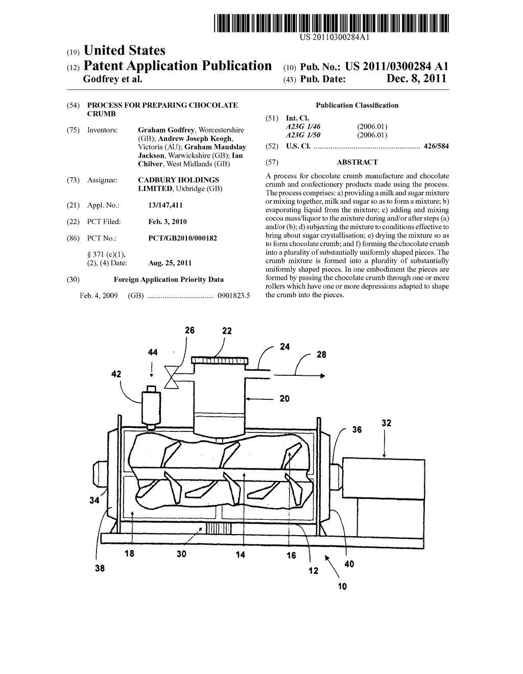 PROCESS FOR PREPARING CHOCOLATE CRUMB - diagram, schematic, and image 01