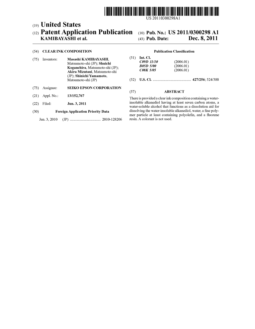 CLEAR INK COMPOSITION - diagram, schematic, and image 01