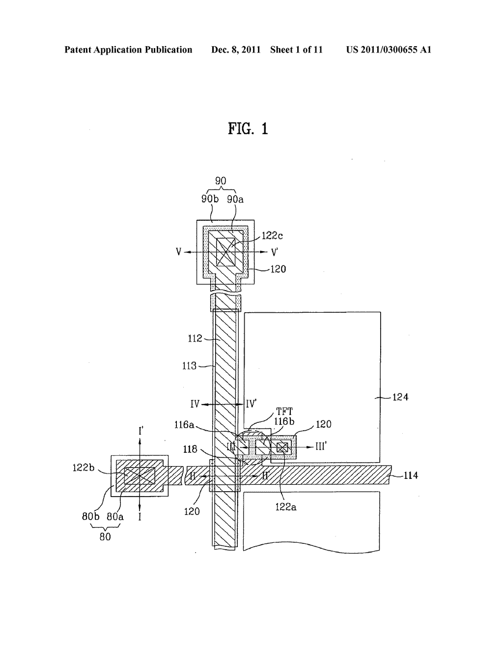 LIQUID CRYSTAL DISPLAY DEVICE HAVING A COMPOSITE DATA LINE WITH A LINE     OPENING EXPOSING THE TOP SURFACE AND SIDEWALLS - diagram, schematic, and image 02