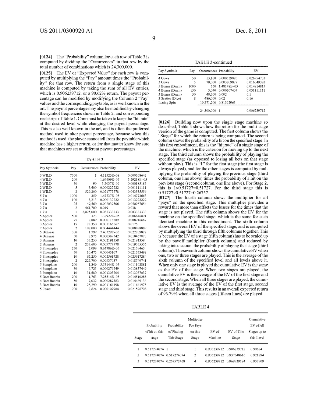 Multi-Stage Multi-Bet Game, Gaming Device, and Method - diagram, schematic, and image 45