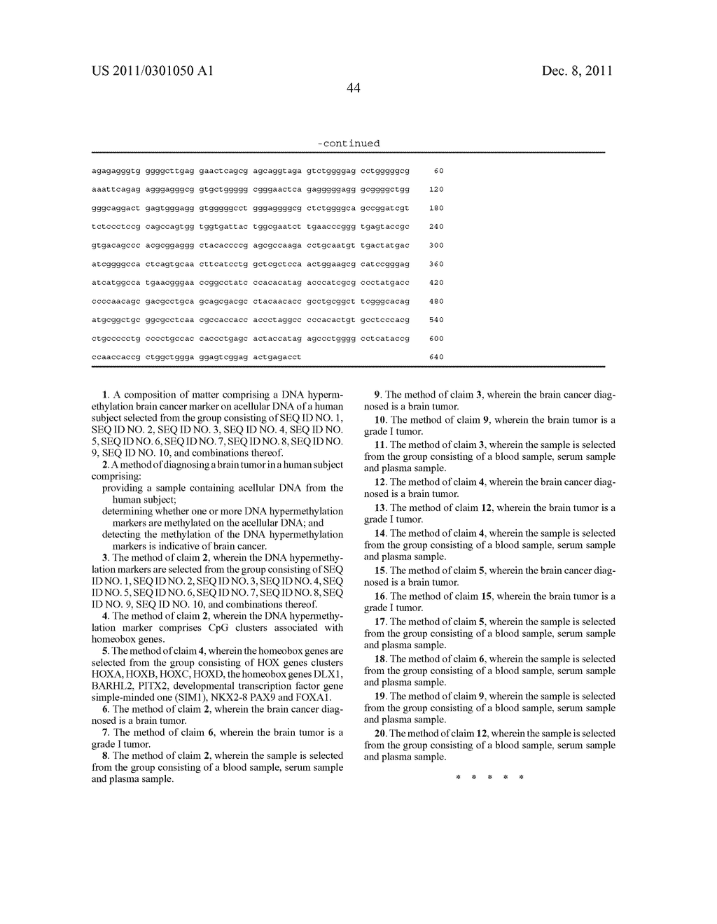 DNA HYPERMETHYLATION BRAIN CANCER MARKERS - diagram, schematic, and image 62