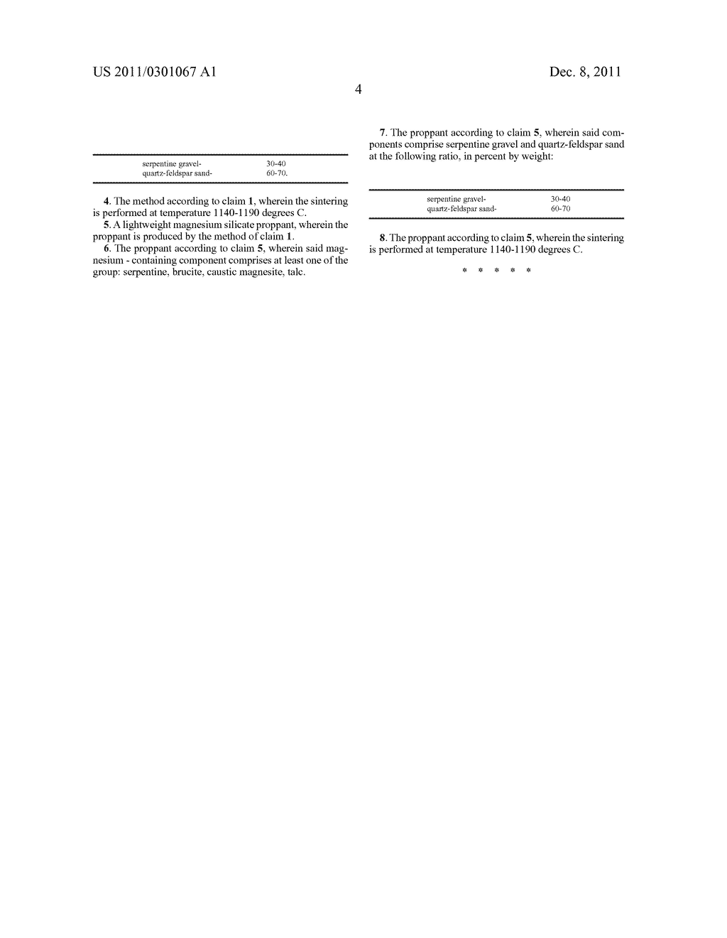 METHOD FOR THE PRODUCTION OF A LIGHTWEIGHT MAGNESIUM SILICATE PROPPANT AND     A PROPPANT - diagram, schematic, and image 05