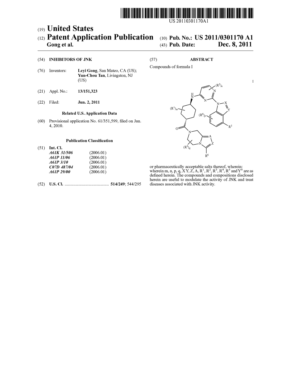 Inhibitors of JNK - diagram, schematic, and image 01