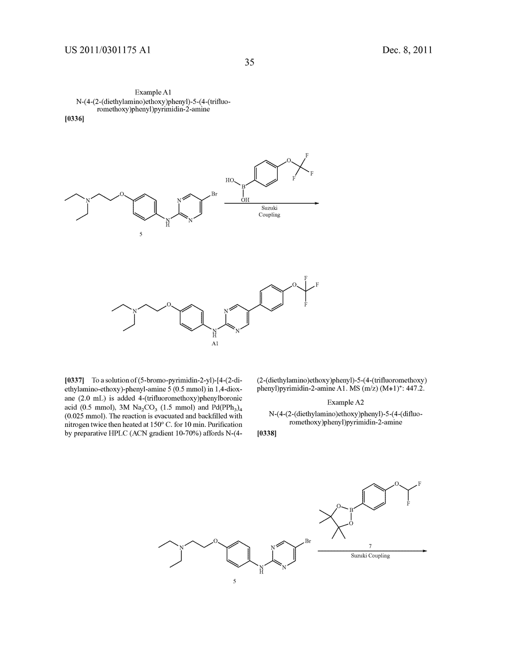 5- (4- (HALOALKOXY) PHENYL) PYRIMIDINE-2-AMINE COMPOUNDS AND COMPOSITIONS     AS KINASE INHIBITORS - diagram, schematic, and image 36