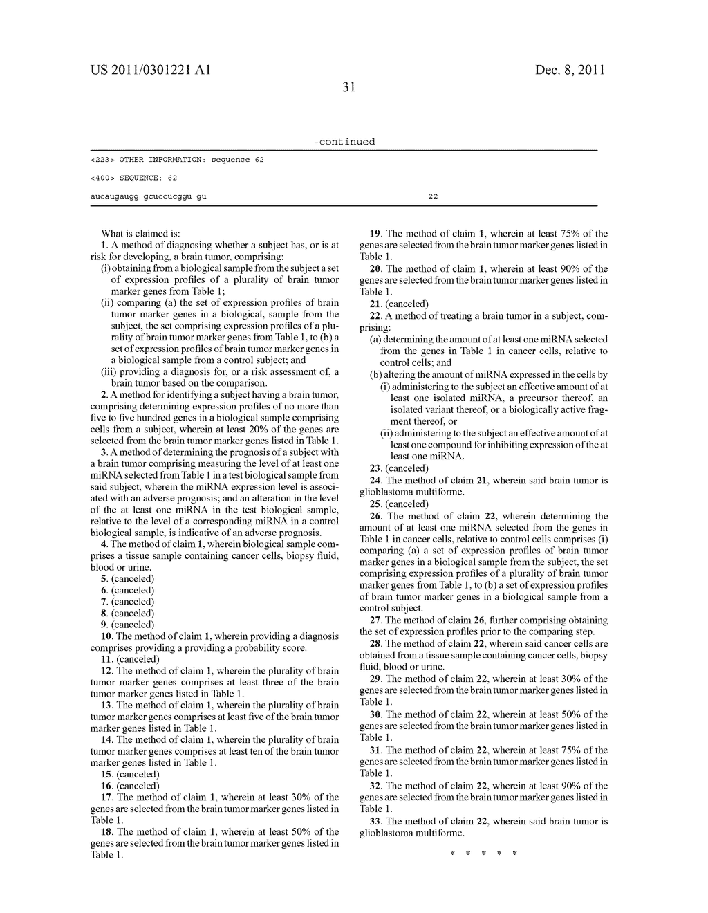 DIAGNOSIS, PROGNOSIS AND TREATMENT OF GLIOBLASTOMA MULTIFORME - diagram, schematic, and image 37