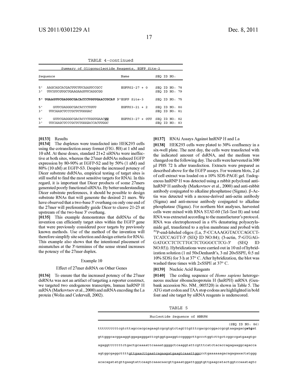 METHODS AND COMPOSITIONS FOR THE SPECIFIC INHIBITION OF GENE EXPRESSION BY     DOUBLE-STRANDED RNA - diagram, schematic, and image 41