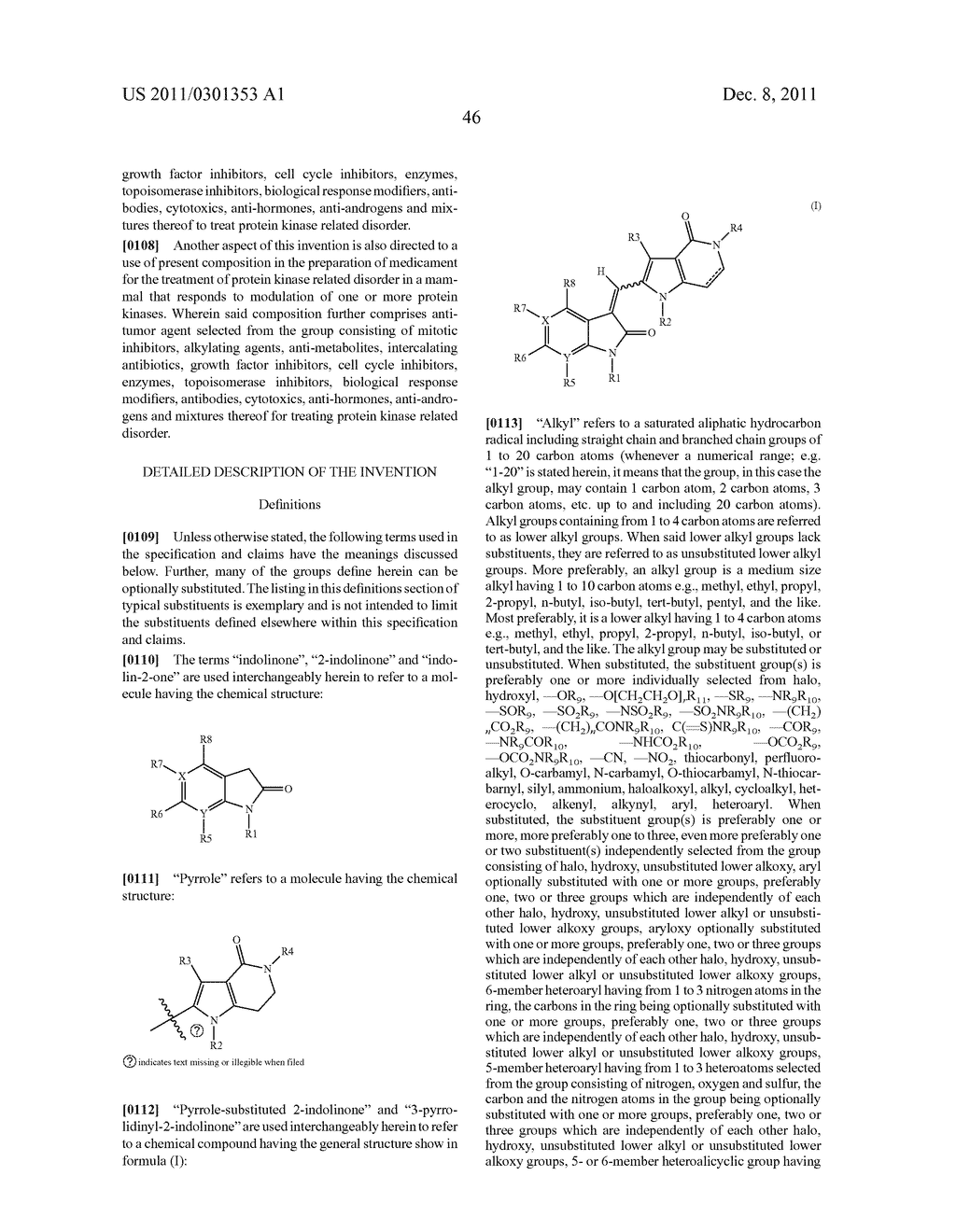 PYRROLO [3,2-C] PYRIDINE-4-ONE 2-INDOLINONE PROTEIN KINASE INHIBITORS - diagram, schematic, and image 47