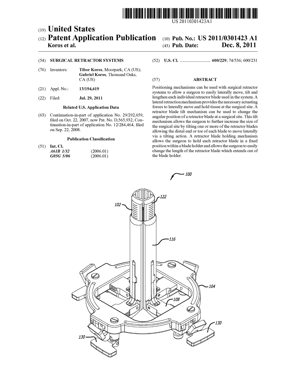 SURGICAL RETRACTOR SYSTEMS - diagram, schematic, and image 01