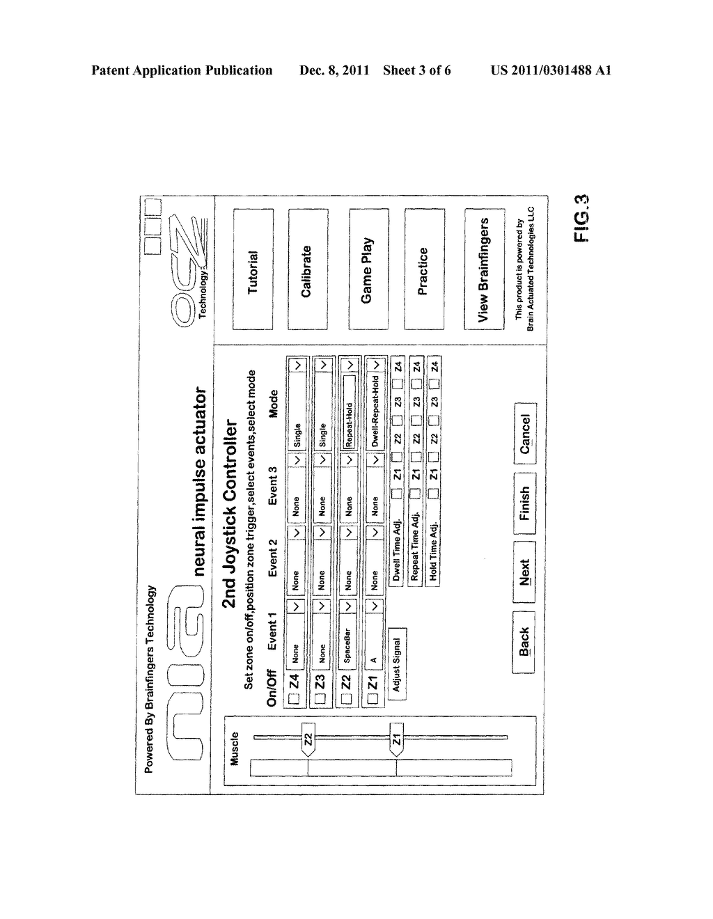 METHOD AND APPARATUS FOR USING BIOPOTENTIALS FOR SIMULTANEOUS MULTIPLE     CONTROL FUNCTIONS IN COMPUTER SYSTEMS - diagram, schematic, and image 04