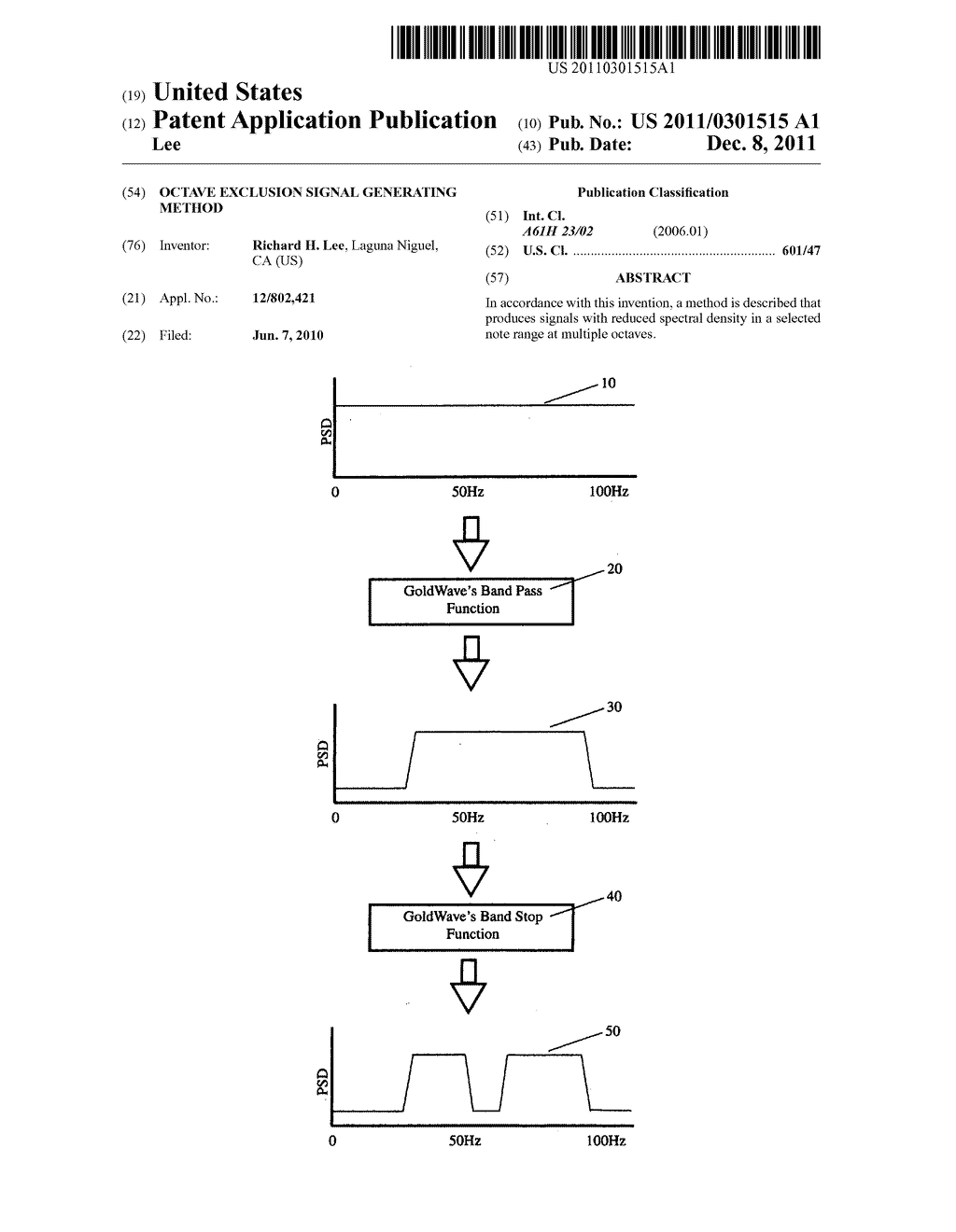 Octave exclusion signal generating method - diagram, schematic, and image 01