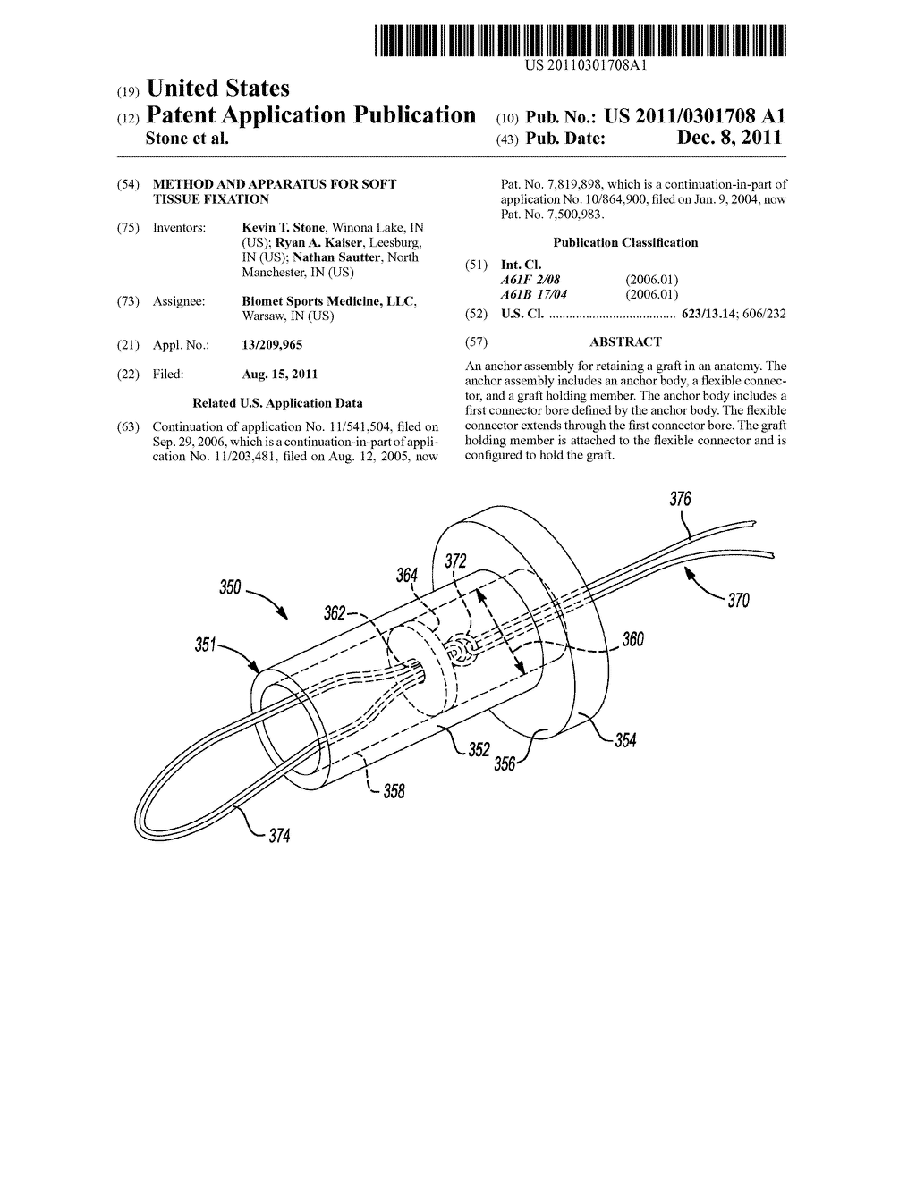 Method and Apparatus for Soft Tissue Fixation - diagram, schematic, and image 01