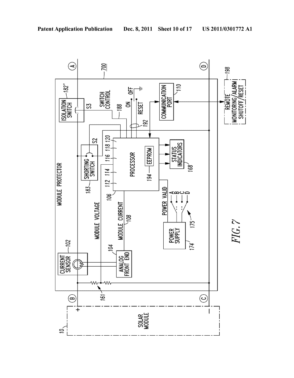 PROTECTION, MONITORING OR INDICATION APPARATUS FOR A DIRECT CURRENT     ELECTRICAL GENERATING APPARATUS OR A PLURALITY OF STRINGS - diagram, schematic, and image 11