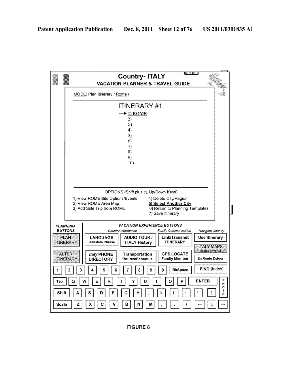 PORTABLE VACATION/TRAVEL PLANNER, AND FAMILY TOUR GUIDE DEVICE - diagram, schematic, and image 13