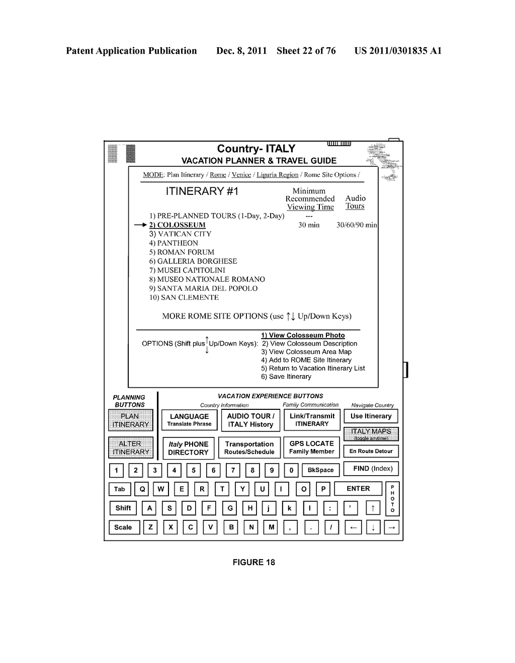 PORTABLE VACATION/TRAVEL PLANNER, AND FAMILY TOUR GUIDE DEVICE - diagram, schematic, and image 23