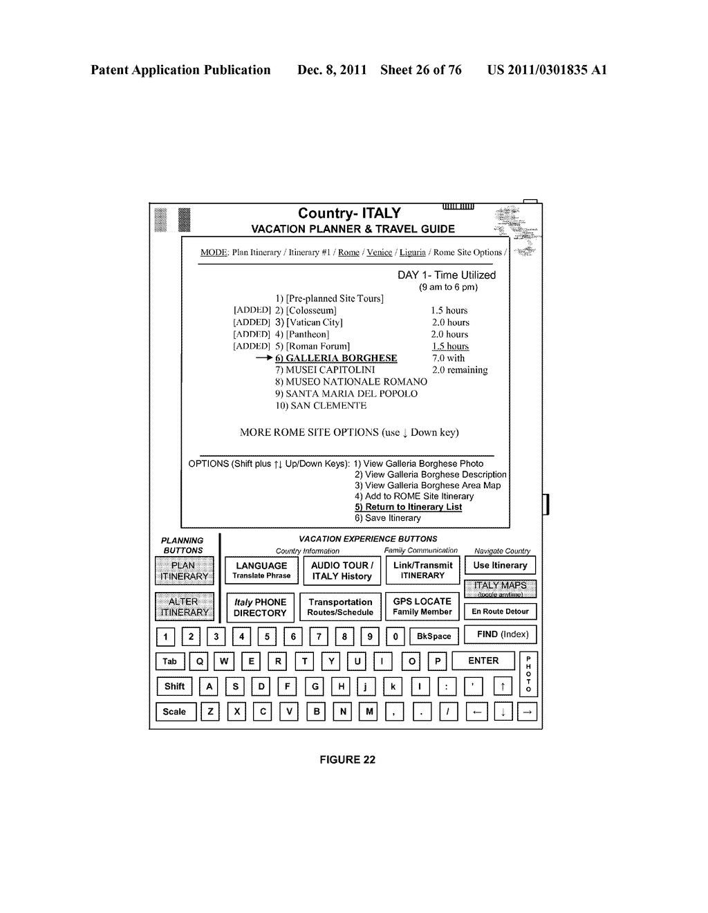 PORTABLE VACATION/TRAVEL PLANNER, AND FAMILY TOUR GUIDE DEVICE - diagram, schematic, and image 27