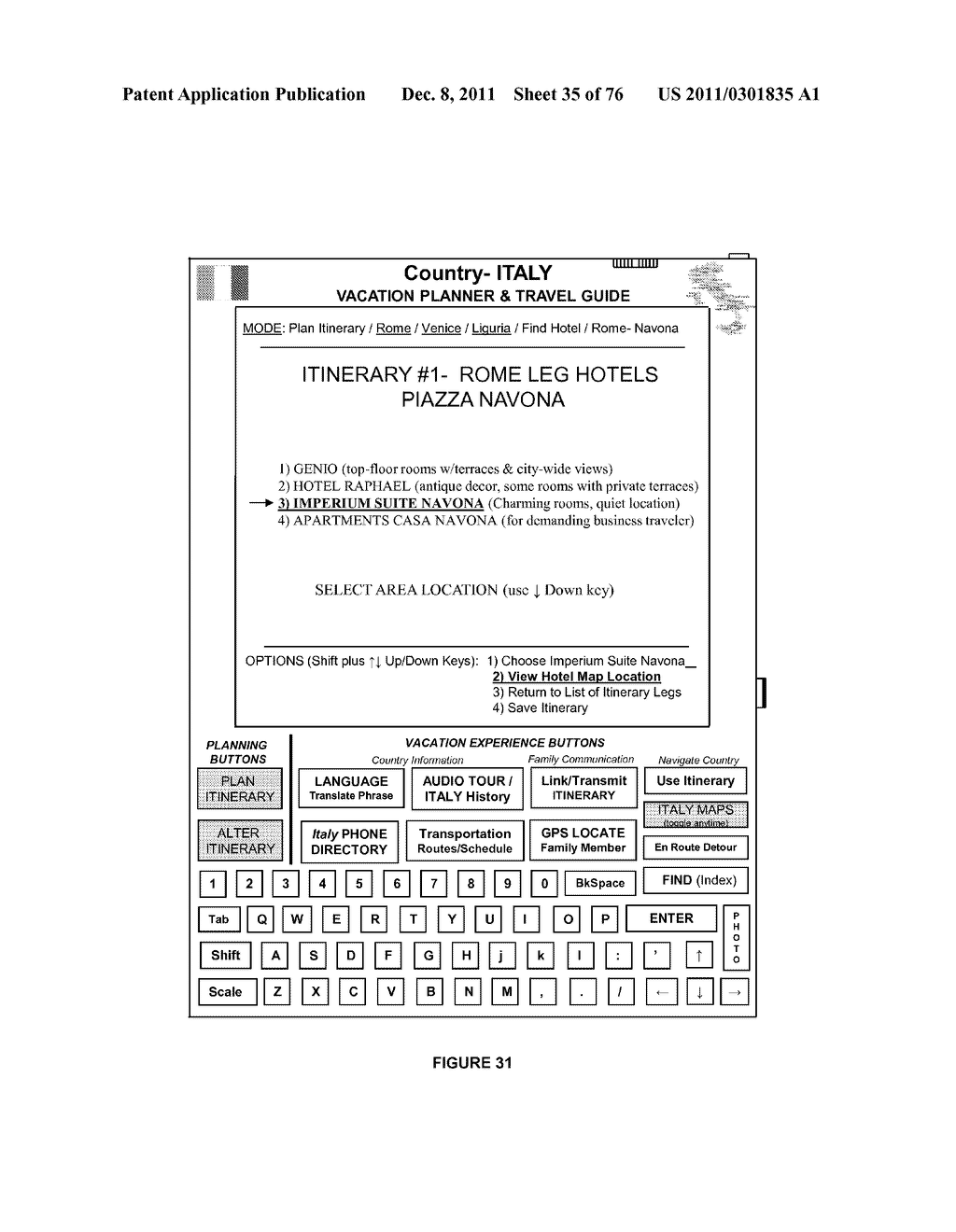 PORTABLE VACATION/TRAVEL PLANNER, AND FAMILY TOUR GUIDE DEVICE - diagram, schematic, and image 36