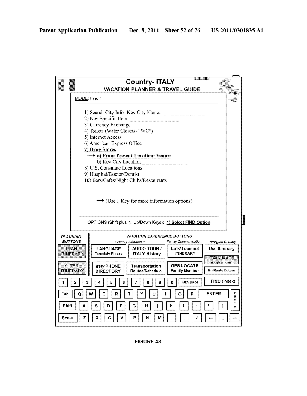 PORTABLE VACATION/TRAVEL PLANNER, AND FAMILY TOUR GUIDE DEVICE - diagram, schematic, and image 53