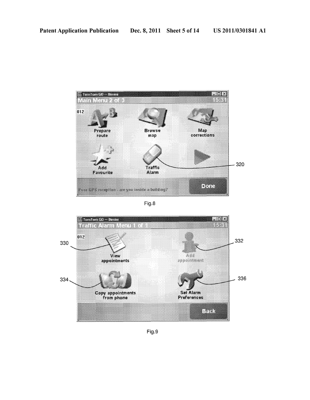 NAVIGATION SYSTEM AND METHOD FOR PROVIDING DEPARTURE TIMES - diagram, schematic, and image 06