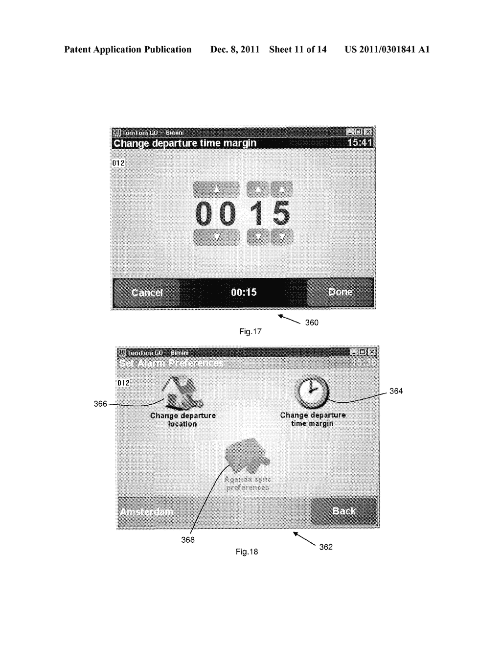 NAVIGATION SYSTEM AND METHOD FOR PROVIDING DEPARTURE TIMES - diagram, schematic, and image 12