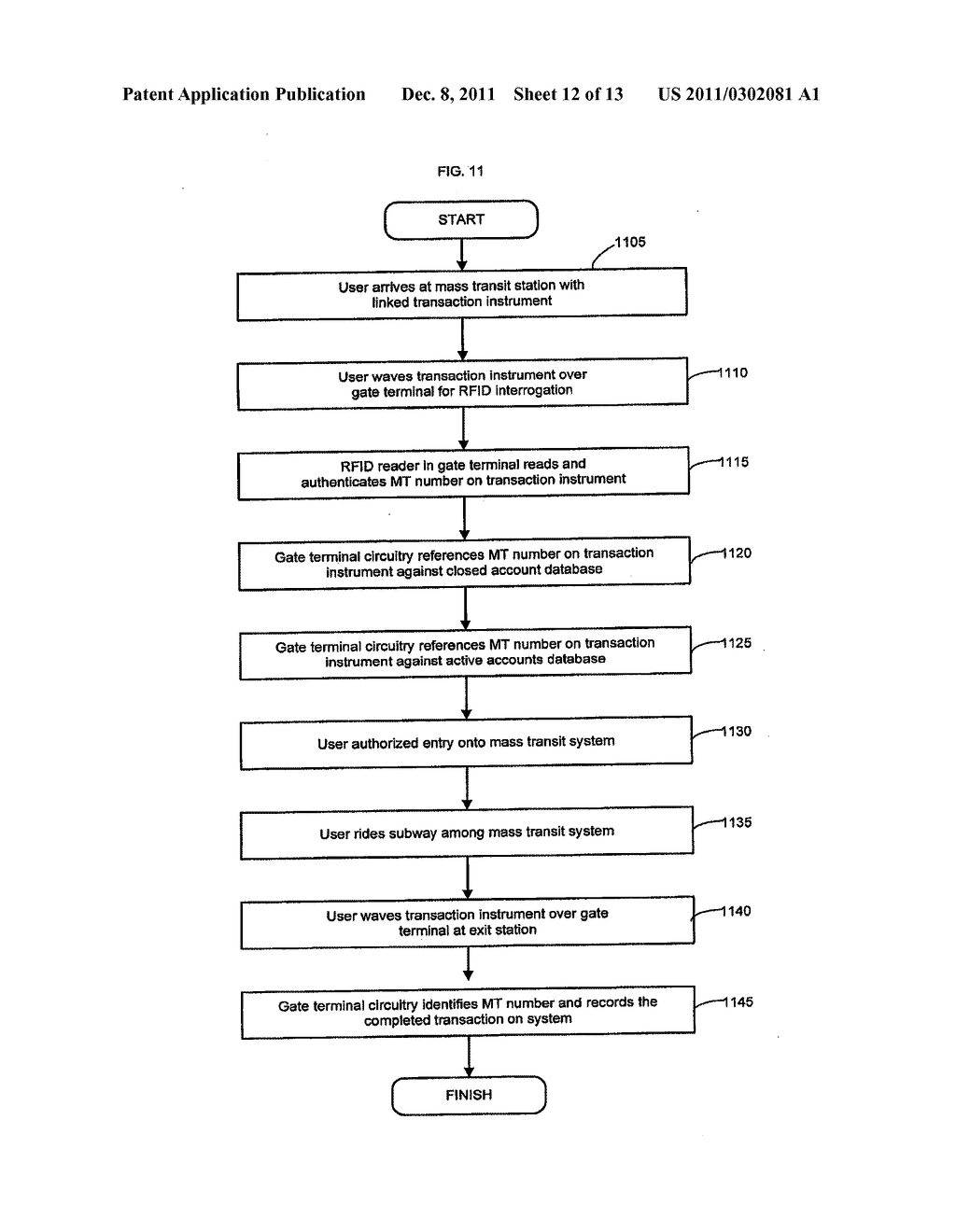 SYSTEM AND METHOD FOR MASS TRANSIT MERCHANT PAYMENT - diagram, schematic, and image 13