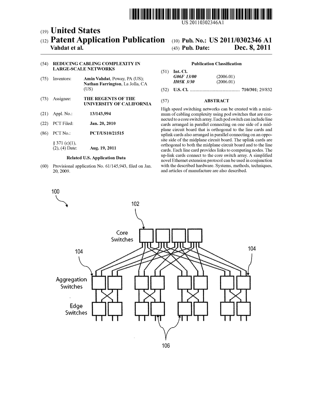 REDUCING CABLING COMPLEXITY IN LARGE-SCALE NETWORKS - diagram, schematic, and image 01