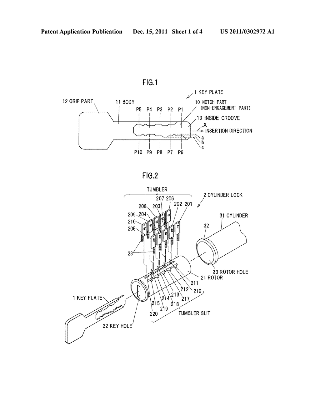 KEY AND LOCKING DEVICE - diagram, schematic, and image 02