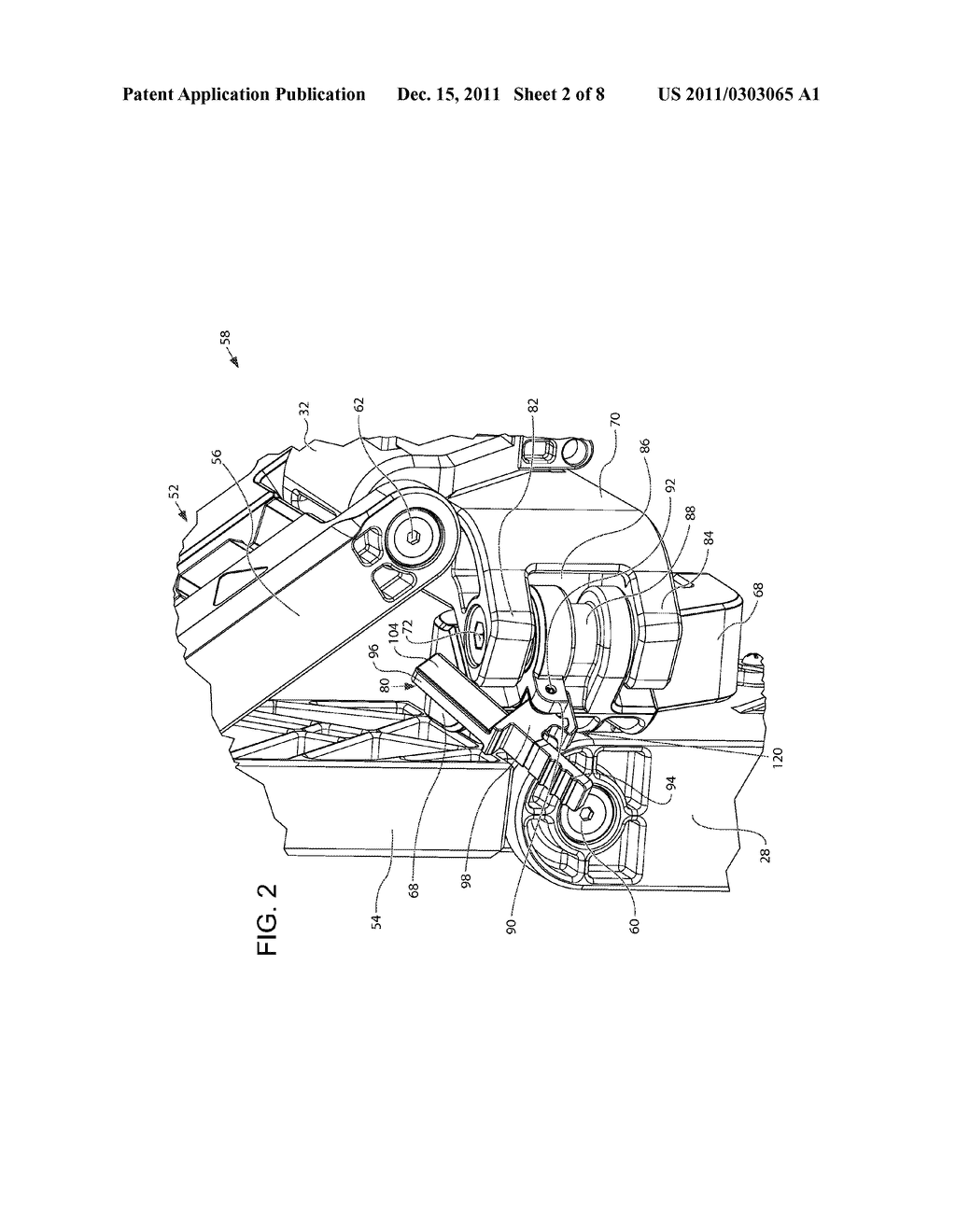 LOCKING CONSTRUCTION FOR A MITER SAW HAVING A HINGED LINEAR GUIDE     MECHANISM - diagram, schematic, and image 03