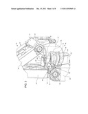 LOCKING CONSTRUCTION FOR A MITER SAW HAVING A HINGED LINEAR GUIDE     MECHANISM diagram and image