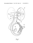 Systems and methods for rotating the bell of a musical instrument diagram and image