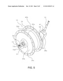 BICYCLE HUB WITH INTEGRATED MOTOR diagram and image