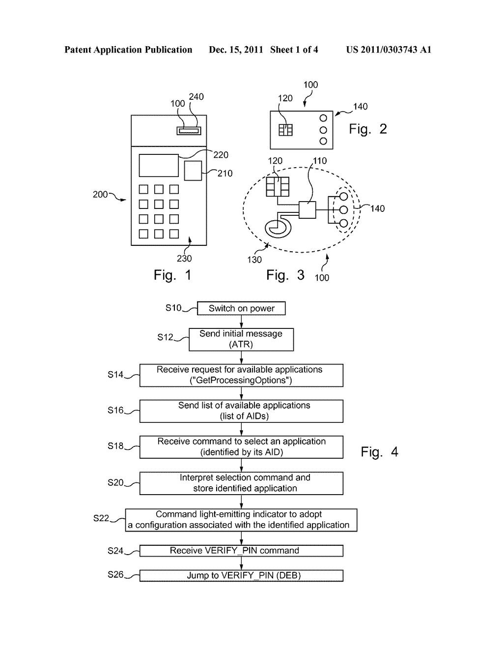 MICROCIRCUIT CARD WITH AN INDICATOR AND METHOD IMPLEMENTED IN SUCH A CARD - diagram, schematic, and image 02