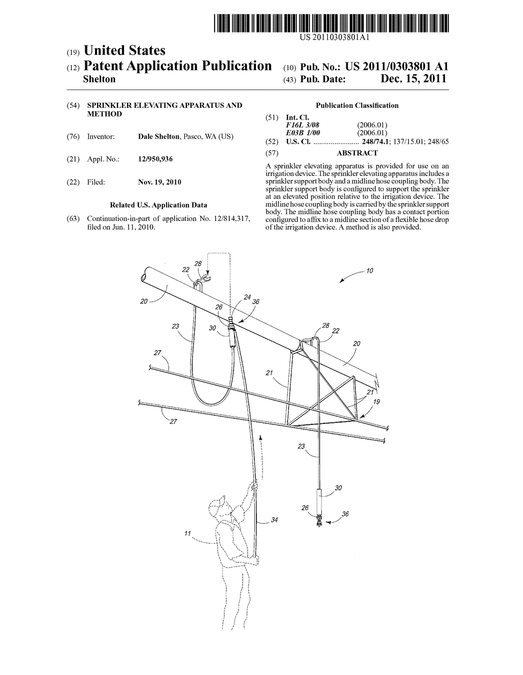 Sprinkler Elevating Apparatus and Method - diagram, schematic, and image 01