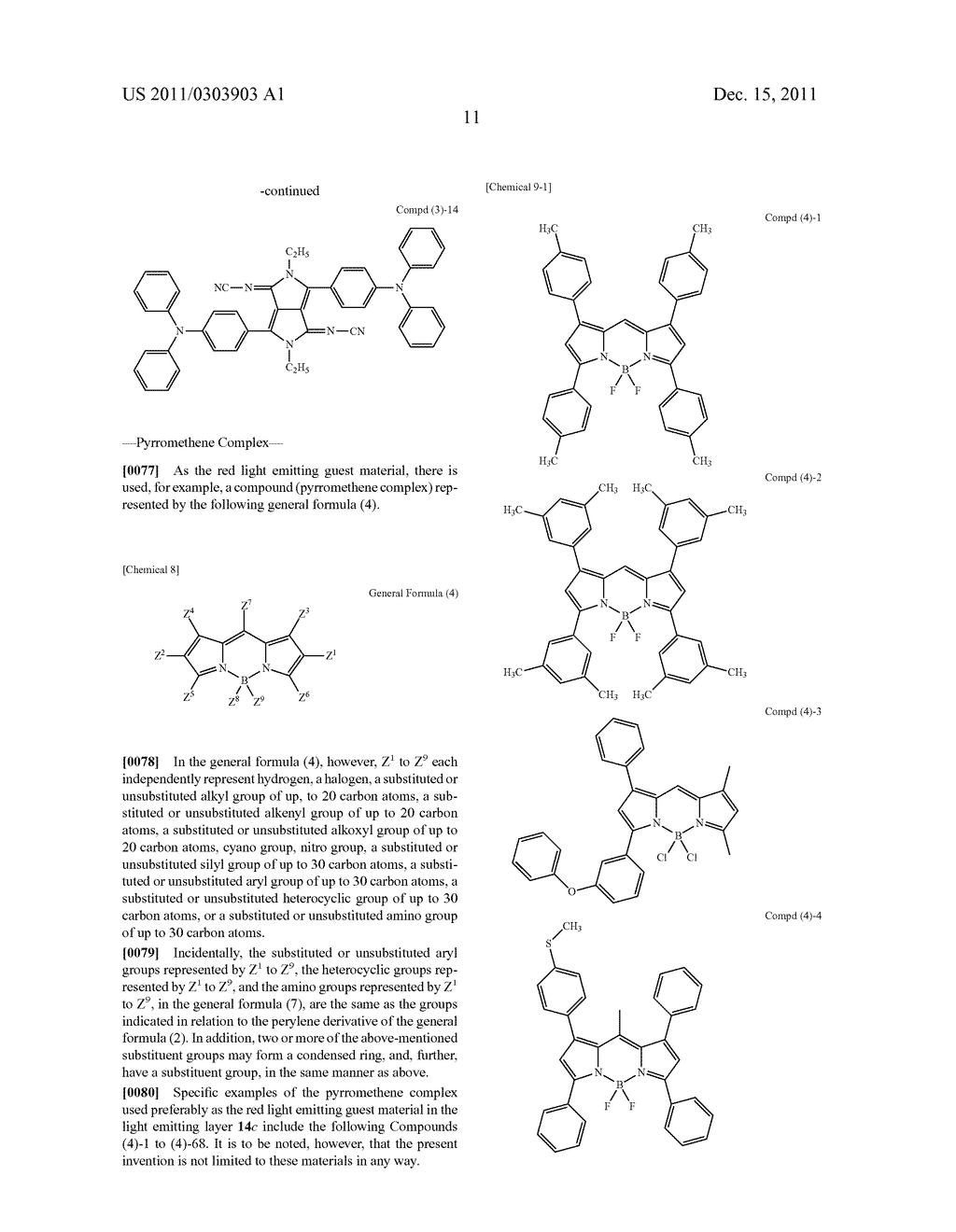 ORGANIC ELECTROLUMINESCENCE ELEMENT AND DISPLAY DEVICE - diagram, schematic, and image 19