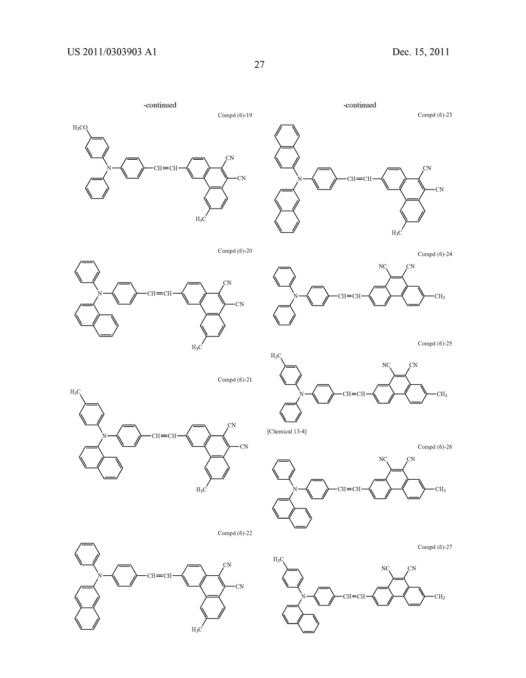 ORGANIC ELECTROLUMINESCENCE ELEMENT AND DISPLAY DEVICE - diagram, schematic, and image 35