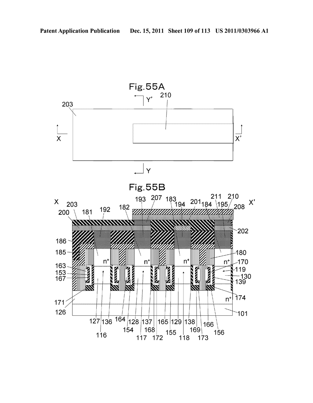 NONVOLATILE SEMICONDUCTOR MEMORY TRANSISTOR, NONVOLATILE SEMICONDUCTOR     MEMORY, AND METHOD FOR MANUFACTURING NONVOLATILE SEMICONDUCTOR MEMORY - diagram, schematic, and image 110