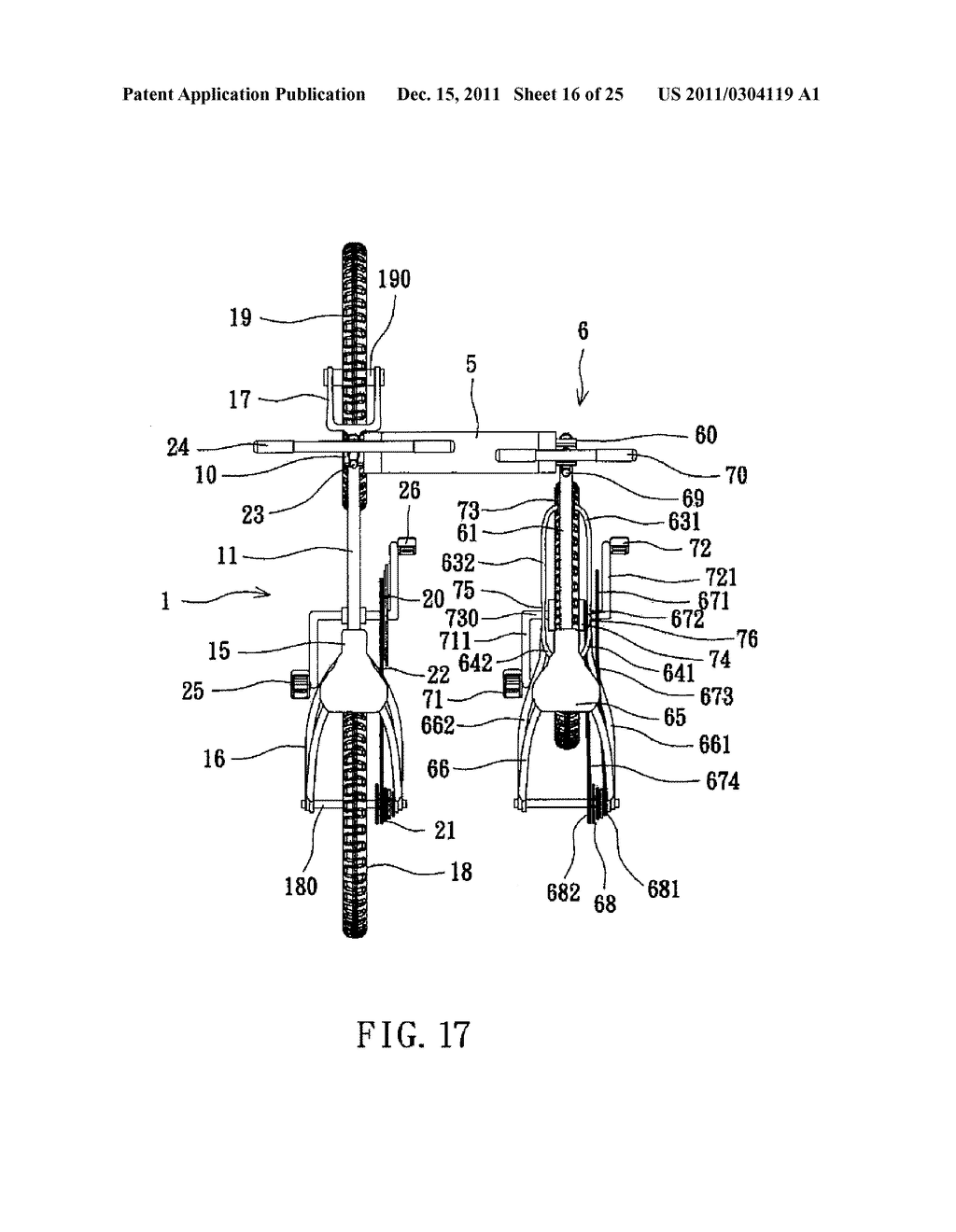 Twin-Frame Bicycle - diagram, schematic, and image 17