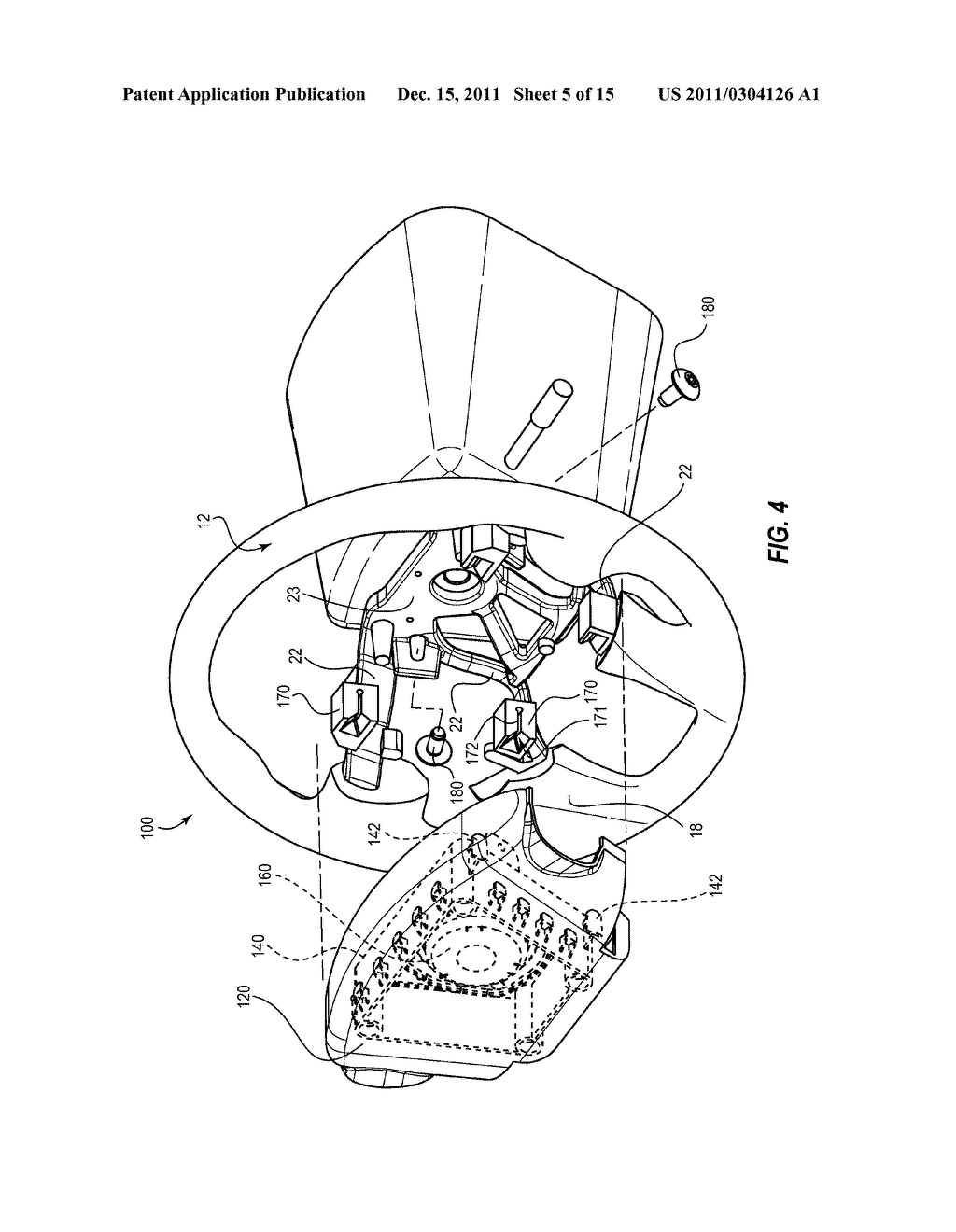 INFLATABLE AIRBAG ASSEMBLY HAVING A COSMETIC COVER WITH A FLEXIBLE     MOUNTING BRACKET - diagram, schematic, and image 06