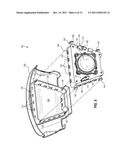 INFLATABLE AIRBAG ASSEMBLY HAVING A COSMETIC COVER WITH A FLEXIBLE     MOUNTING BRACKET diagram and image