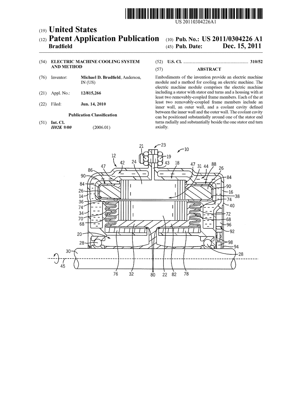 Electric Machine Cooling System and Method - diagram, schematic, and image 01