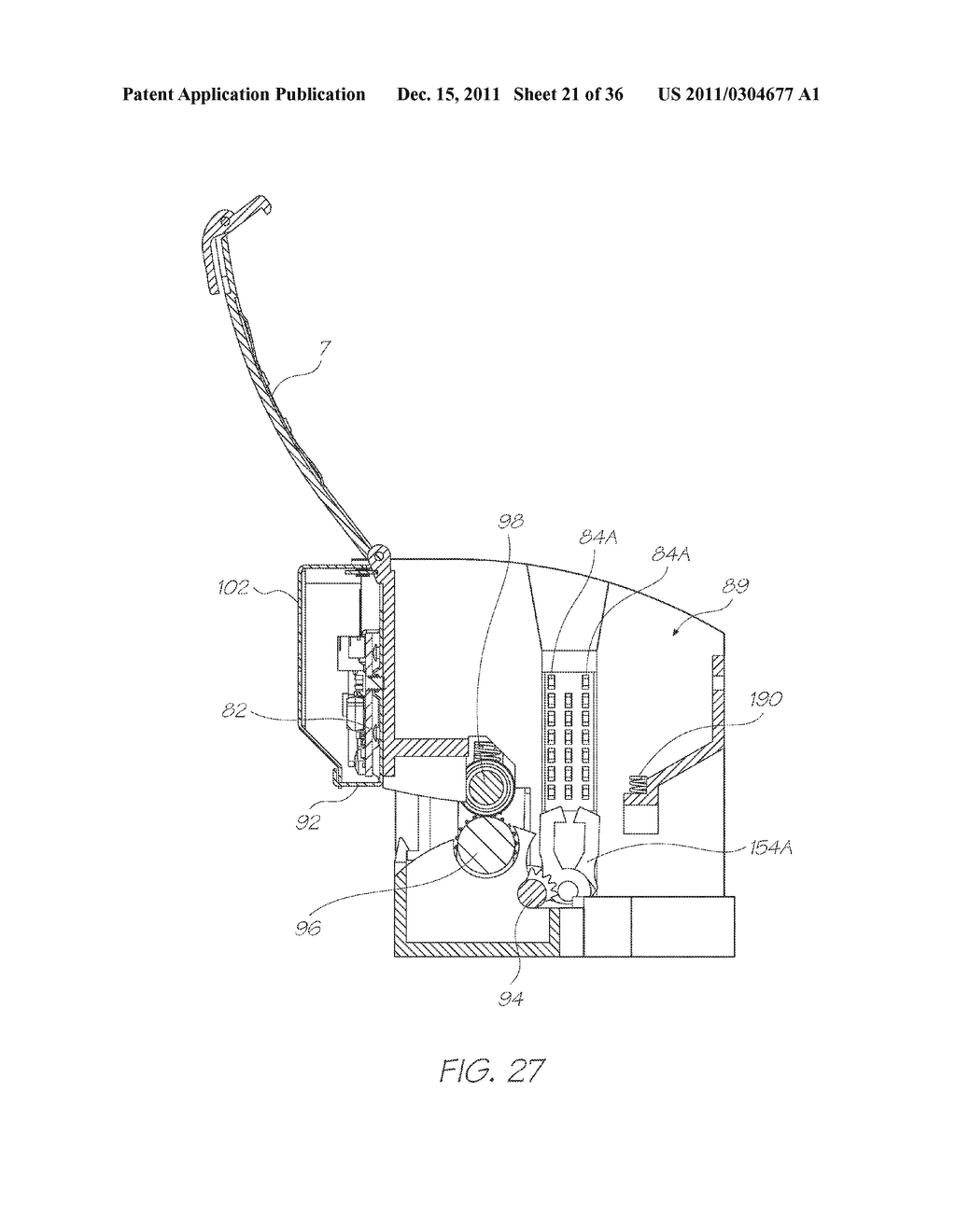 REMOVABLE INKJET PRINTER CARTRIDGE INTEGRATING PRINTHEAD, PRINTING FLUID     STORAGE AND CAPPER - diagram, schematic, and image 22