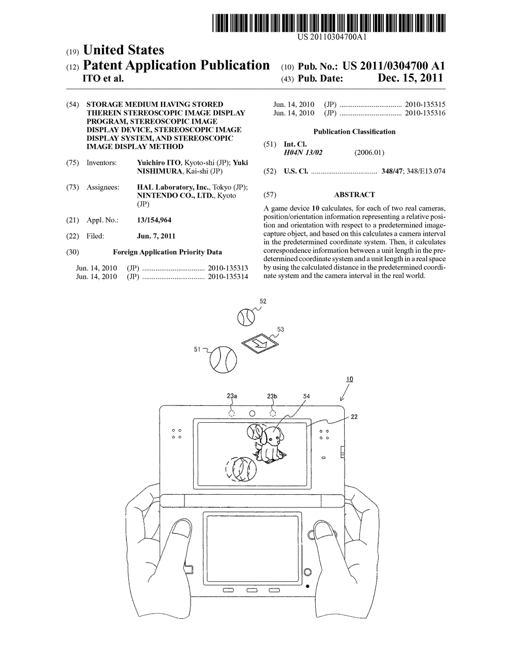 STORAGE MEDIUM HAVING STORED THEREIN STEREOSCOPIC IMAGE DISPLAY PROGRAM,     STEREOSCOPIC IMAGE DISPLAY DEVICE, STEREOSCOPIC IMAGE DISPLAY SYSTEM, AND     STEREOSCOPIC IMAGE DISPLAY METHOD - diagram, schematic, and image 01