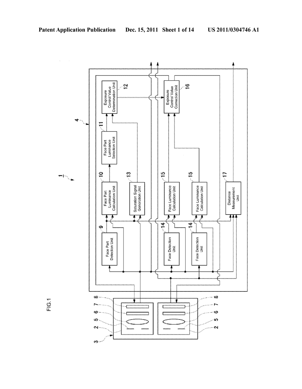 IMAGE CAPTURING DEVICE, OPERATOR MONITORING DEVICE, METHOD FOR MEASURING     DISTANCE TO FACE, AND PROGRAM - diagram, schematic, and image 02