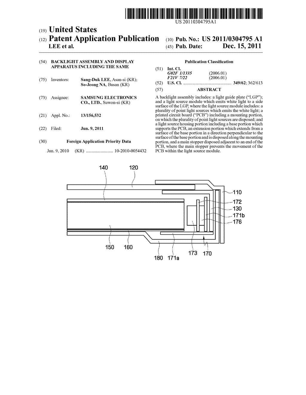 BACKLIGHT ASSEMBLY AND DISPLAY APPARATUS INCLUDING THE SAME - diagram, schematic, and image 01