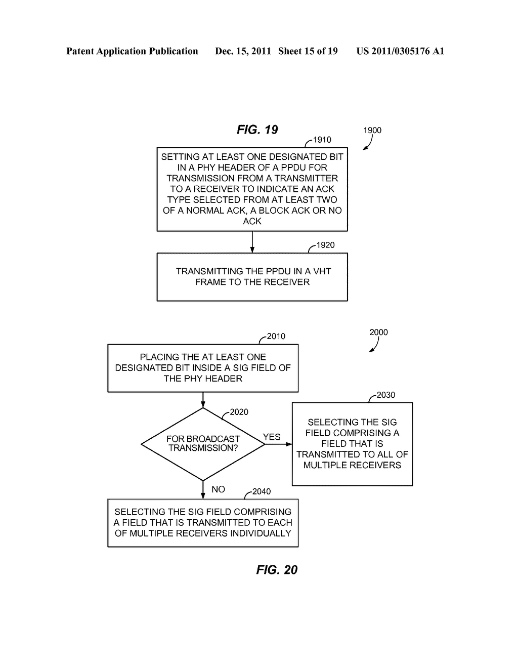 METHOD AND APPARATUS FOR SENDING VERY HIGH THROUGHPUT WLAN ACKNOWLEDGMENT     FRAMES - diagram, schematic, and image 16