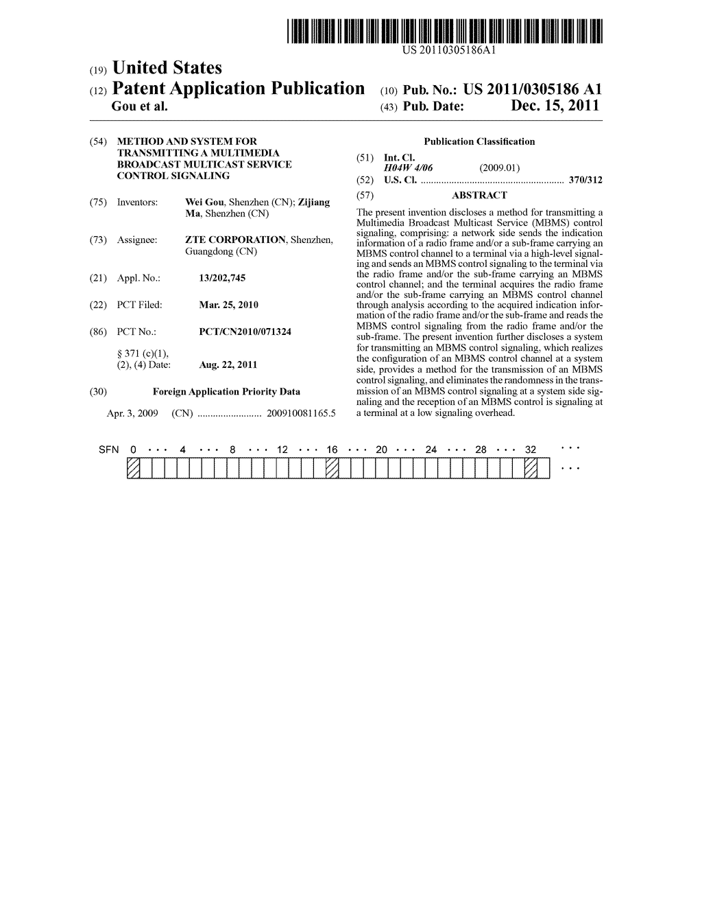 Method and system for transmitting a multimedia broadcast multicast     service control signaling - diagram, schematic, and image 01